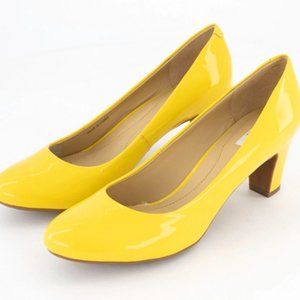Geox Marielle Yellow Patent Leather Heels Size 41 (US 10.5)